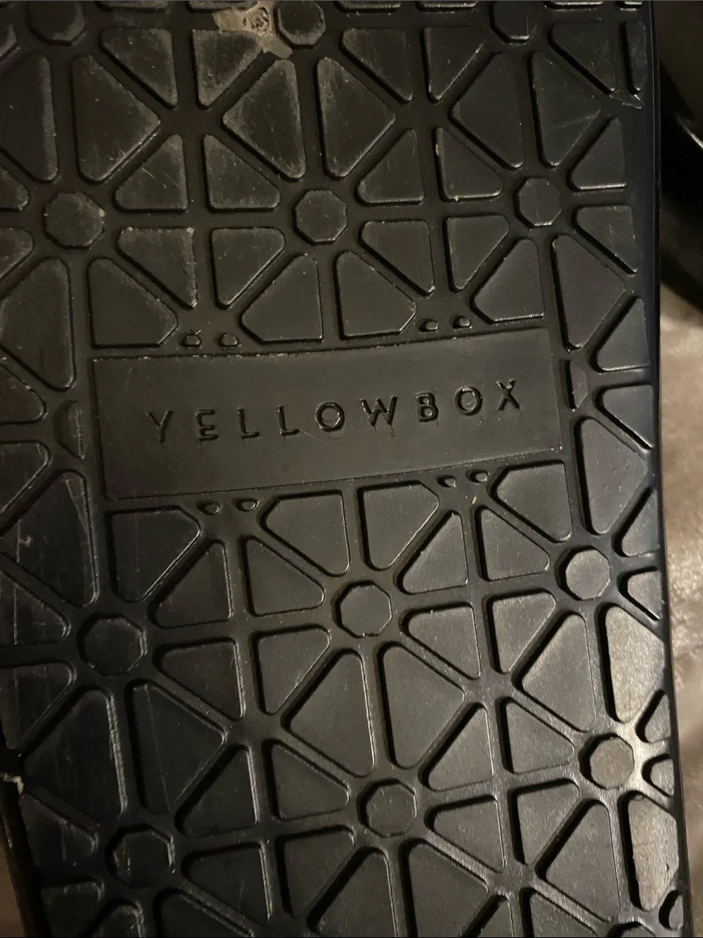 Yellow Box Black Textured Slide Sandal - Picture 2 of 2